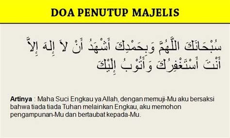 Bacaan Doa Penutup Majelis Lengkap Arab Latin Dan Artinya - Doa Luhur | Kumpulan Doa Dan Sholawat