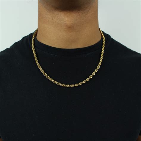 5mm Rope Chain in Gold – Jewlz Express