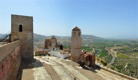 Castle And Church, Alora, Spain. Stock Image - Image of mediterranean, holidays: 25998321