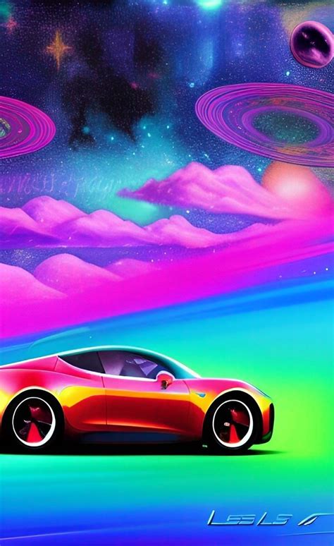 Tesla Roadster In Space Artificial Intelligence Art Wallpaper ...