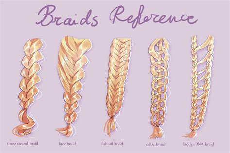 Braids reference sheet by https://sillyselly.deviantart.com on ...