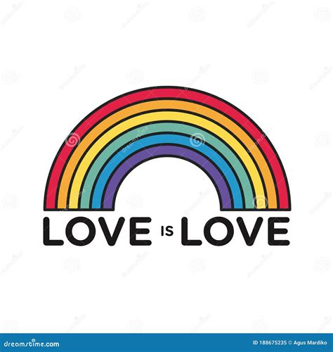 Love is Love Lgbt Icon Symbol Rainbow Colorful Stock Vector - Illustration of flat, lives: 188675235