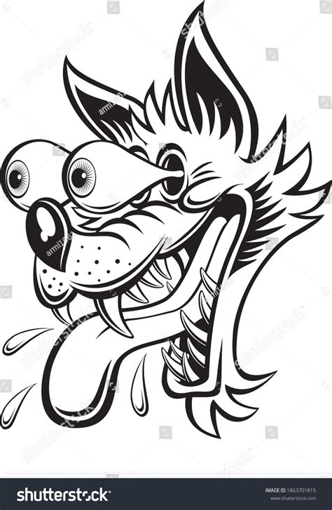 Cartoon Wolf Eyes Popping Out Stock-vektor (royaltyfri) 1863701815 | Shutterstock