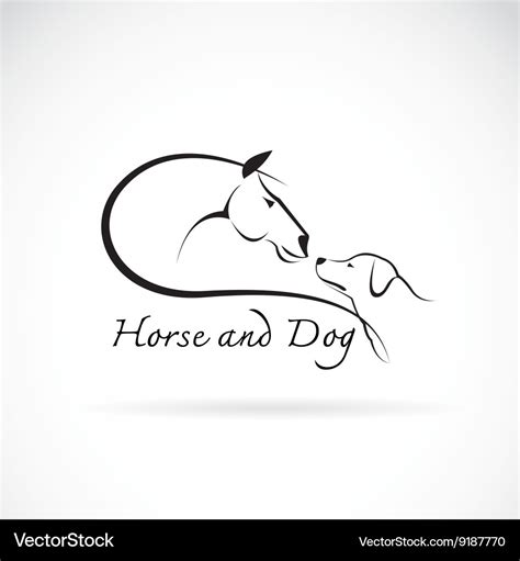 Horse and dog Royalty Free Vector Image - VectorStock