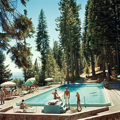 Pool At Lake Tahoe by Slim Aarons