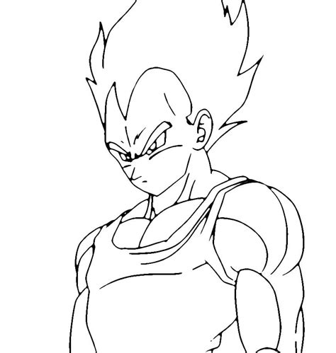 Drawing of Vegeta coloring page - Download, Print or Color Online for Free