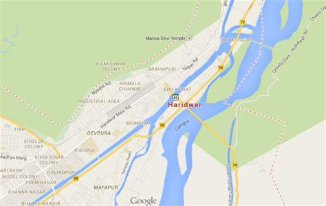 Map of Haridwar