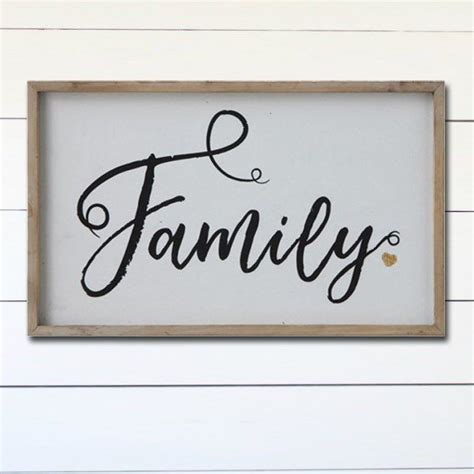 Wood Framed Family Canvas Word Print | Family frames, Family canvas ...