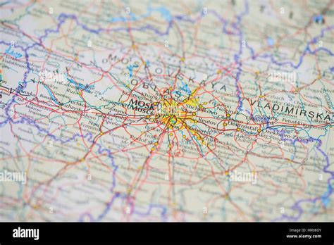 Russia map showing moscow Stock Photo - Alamy