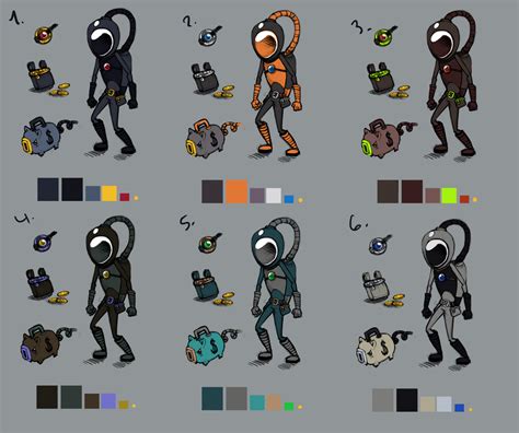 Character color schemes by Nakubi on DeviantArt