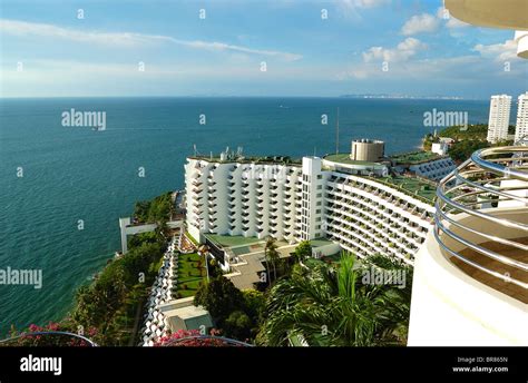 The luxury hotel with sea view, Pattaya, Thailand Stock Photo - Alamy