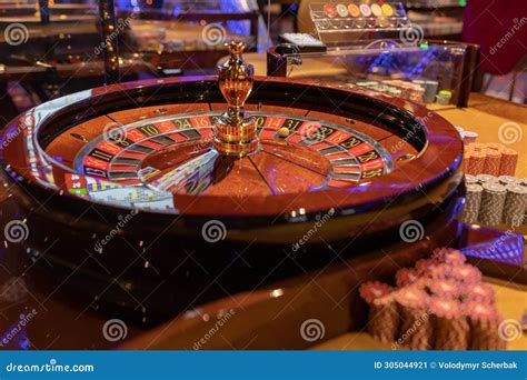 Casino Roulette with Chips Close Up. Gaming Business. Place Bets ...