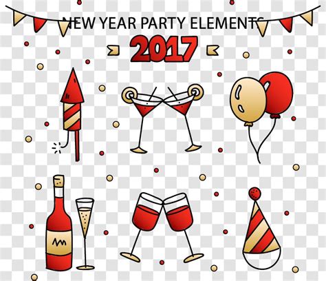 Party New Year Euclidean Vector - Clip Art - Year's Element Transparent PNG