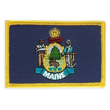 Patch - Maine State Flag | Embroidered patches, State flags, Patches