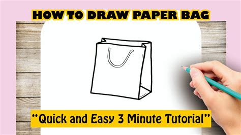 How to draw PAPER BAG - YouTube