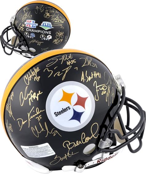 Amazon.com: Pittsburgh Steelers Super Bowl XL and XLIII Signed Helmet - Fanatics Authentic ...