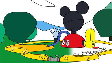 Mickey Mouse ClubHouse Drawing and Coloring,how to draw Mickey Mouse ...