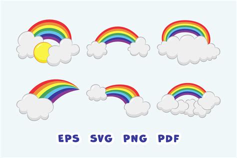 Rainbow SVG - Cute Decals Graphic by DTCreativeLab · Creative Fabrica