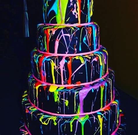 Pin on Rainbow stuff | Neon cakes, New birthday cake, Neon birthday cakes