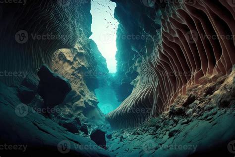 Underwater canyon. AI Generated 21781520 Stock Photo at Vecteezy