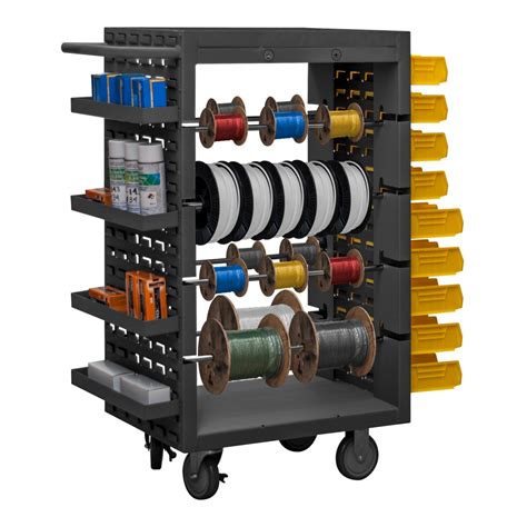 Portable Wire Spool Reel Caddy 8 Axle Multi Rack Cable Cart Width Wheels Handle - American Wire ...