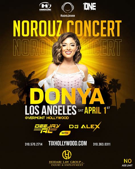 DONYA Live in Concert in Los Angeles @ Vermont Hollywood (More Tickets ...