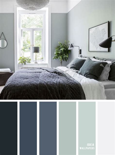 Sage and Dark blue Bedroom - 25 Best Color Schemes for Your Bedroom