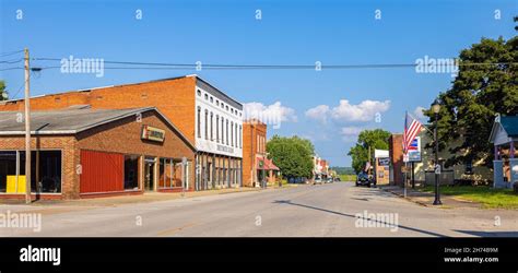 Golconda, Illinois, USA - August 24, 2021: The Old Business District on ...