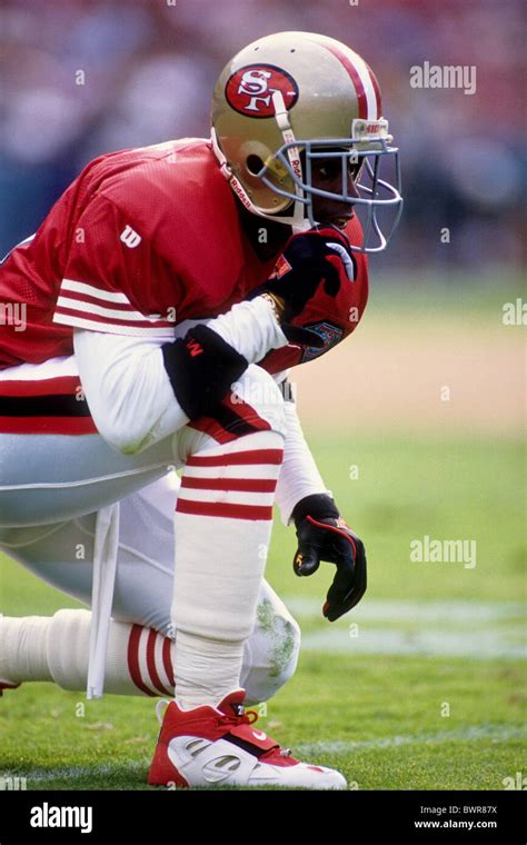 Deion Sanders competing for the San Francisco 49ers in1994 Stock Photo ...