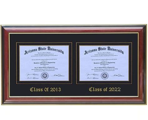 Customizable Double Diploma Frame Landscape-h - Etsy