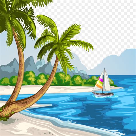Beach Drawing Pictures at GetDrawings | Free download