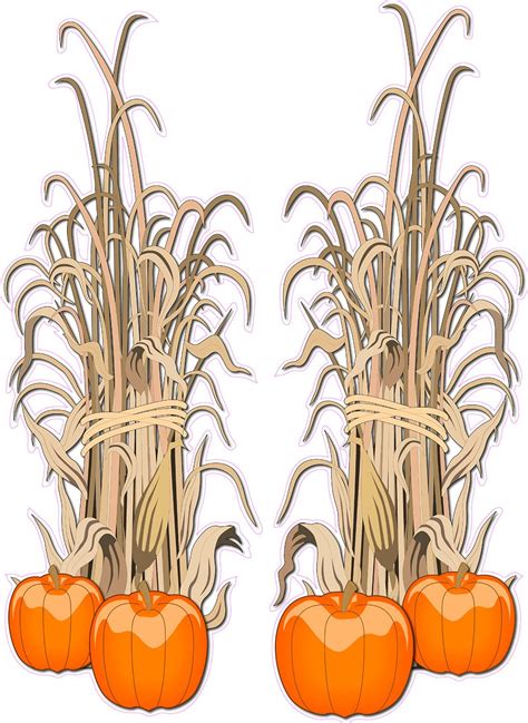 Halloween Corn Stalks Pair Wall Decor Decal | Nostalgia Decals Wall ...