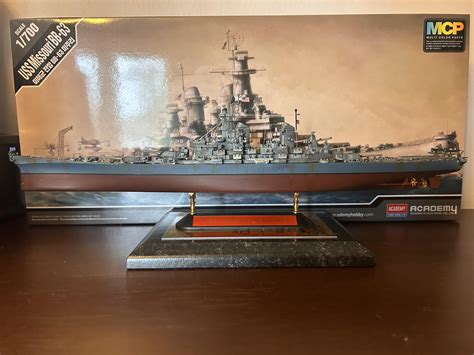 USS Missouri 1/700th scale, first time painting a ship. : r/ModelShips