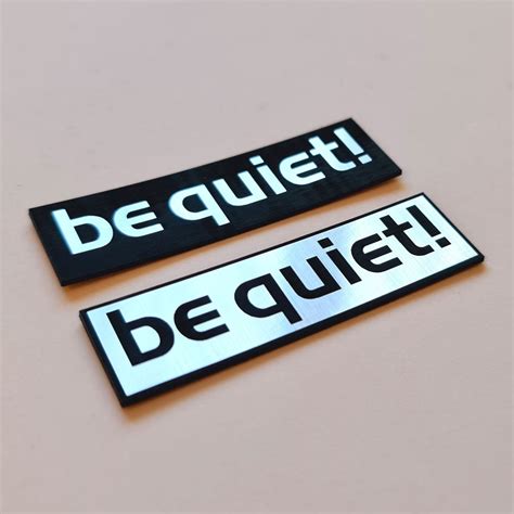 Be Quiet Sticker Case Badge Decal Aufkleber Two Emblems - Etsy