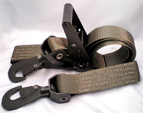 Ratchet Straps Military Grade 2'' x 16' w/Swivel Snap Hooks - Milspec Anchors