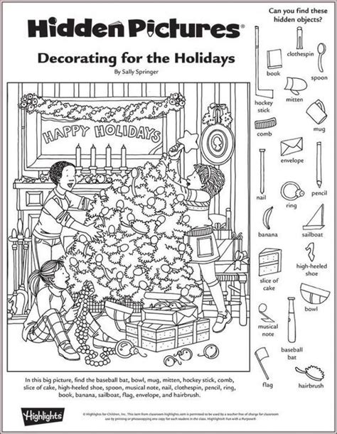 Decorating for the Holidays Hidden Pictures Puzzle: - My Health Blog ...