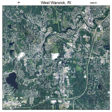 Aerial Photography Map of West Warwick, RI Rhode Island