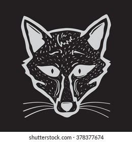 Fox Head Silhouette Stock Vector (Royalty Free) 378377674 | Shutterstock