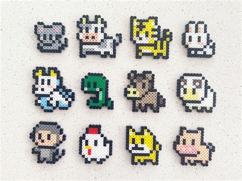 Zodiac Mini Animals-pixel Perler Beads Art Can Be Fridge - Etsy Canada