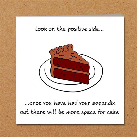 Funny Appendix Surgery Card Appendectomy Get Well Soon Card, Operation Recovery, Humorous, Fun ...