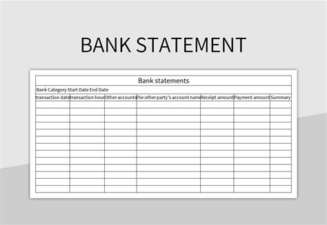 Bank Statement Administrative Report Management Excel Template And Google Sheets File For Free ...