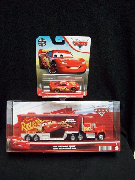 Disney Pixar Cars Lightning McQueen Mack Hauler & Car. | #4547935915