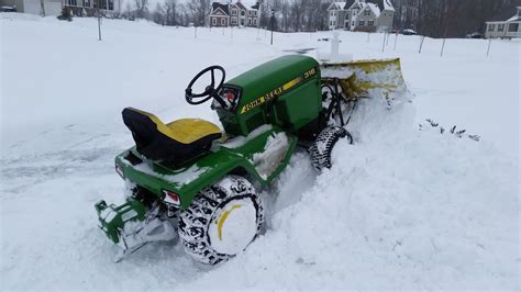 John Deere 316 Plowing Snow in the "Blizzard of 2016" - Day 1 - YouTube