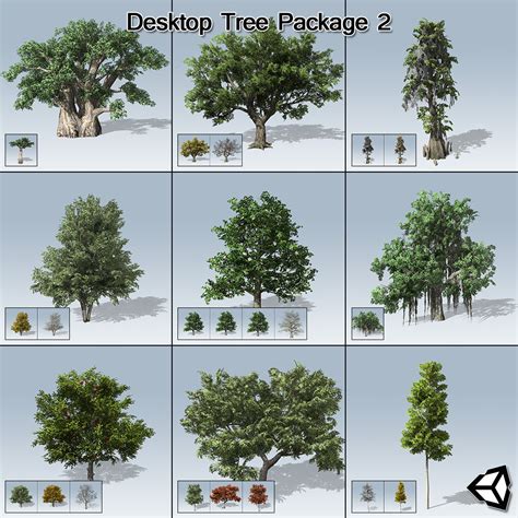 Desktop Tree Package 2 (Unity) – SpeedTree