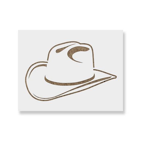 Cowboy Hat Stencil, Stencils for Country Cowboy Theme Crafts