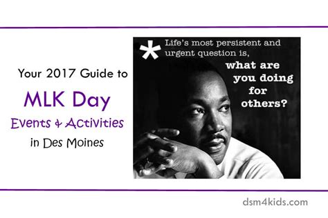 Your 2017 Guide to MLK Day Events & Activities in Des Moines - dsm4kids