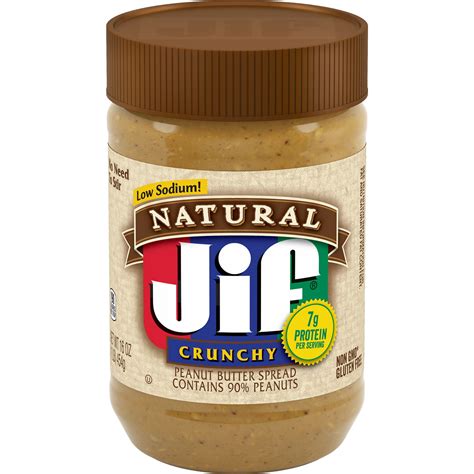 Jif Natural Crunchy Peanut Butter, 16-Ounce - Walmart.com - Walmart.com