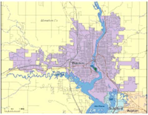 Wausau Digital Vector Maps - Download Editable Illustrator & PDF Vector ...