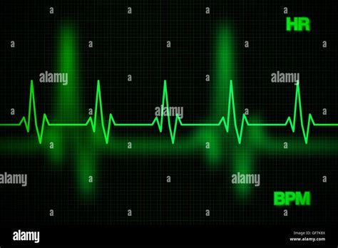 Background of heart rate graph on monitor Stock Photo - Alamy