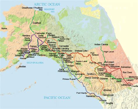 Alaska Travel Guide - Alaska Highway Map